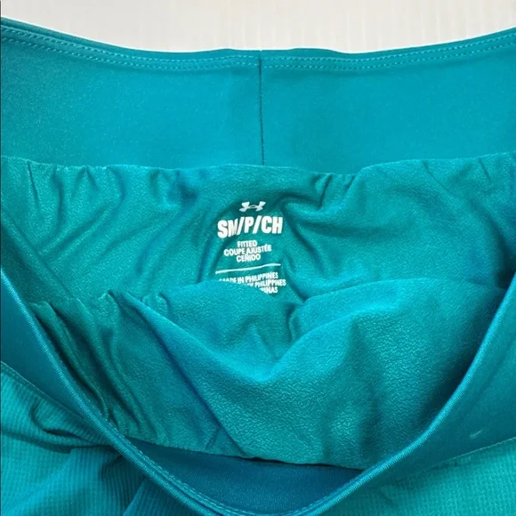 Under Armour Running Shorts in Teal and Neon Yellow Women’s size small - Picture 3 of 4